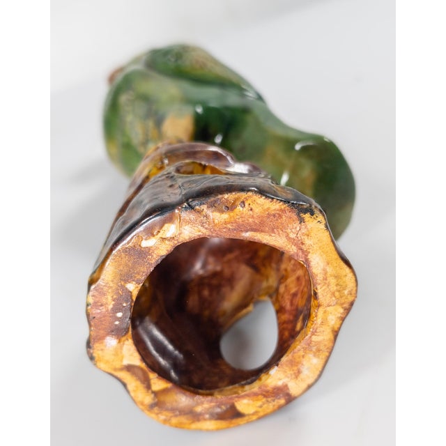 Green 20th Century Chinese Chinoiserie Tang Style Pottery Parrot Figure in Sancai Glaze For Sale - Image 8 of 11