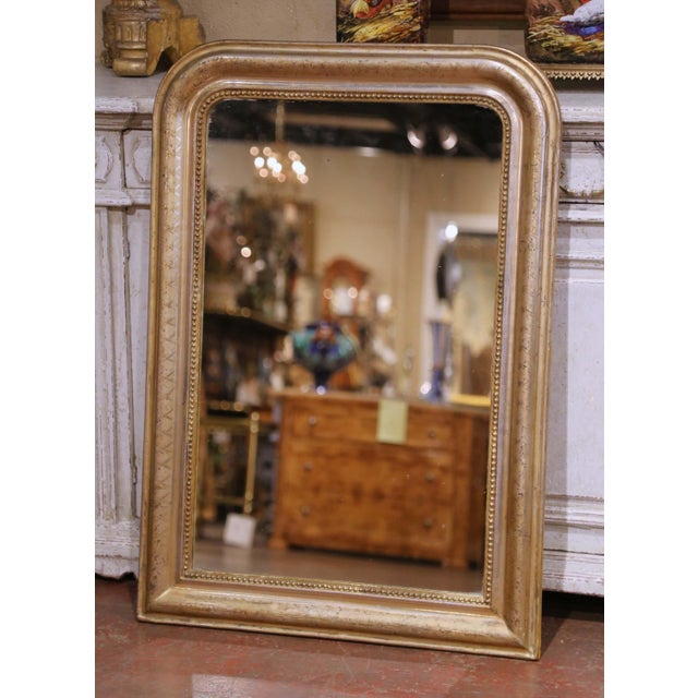 Place this elegant antique Louis Philippe mirror above a commode, mantel, console, or in a refined powder room to...
