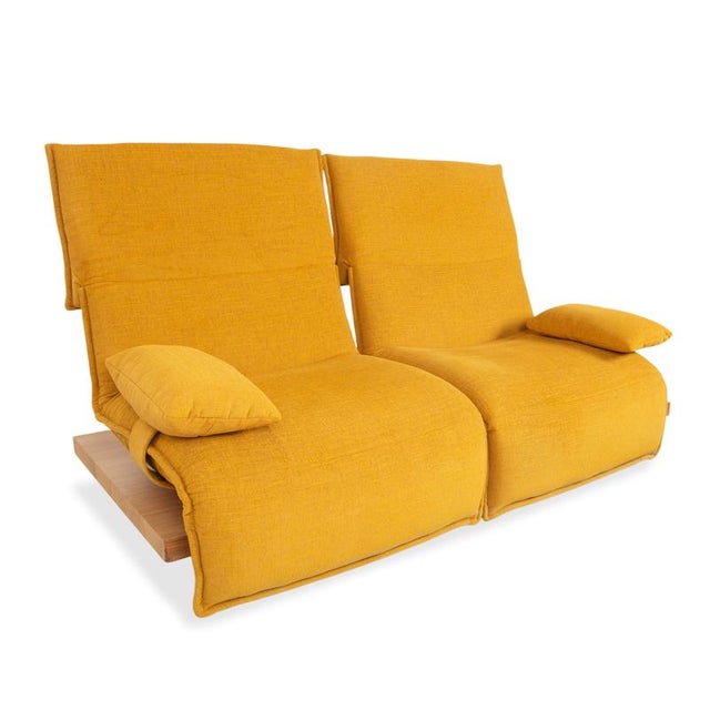 Yellow Gold Fabric Free Motion Edit 2 Two-Seater Sofa with Electric Function from Koinor For Sale - Image 4 of 18
