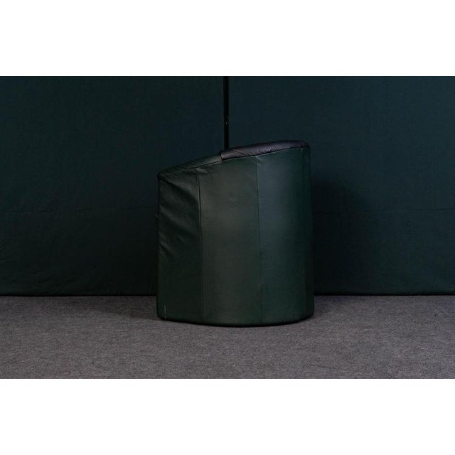 Vintage Black Leather Armchair For Sale - Image 5 of 18