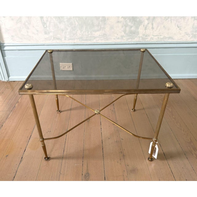 Maison Bagues Tripartite Brass Coffee Table For Sale - Image 11 of 11