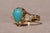 Mid 20th Century The Sandpiper Lane: Vintage Mid Century Yellow Gold Turquoise Ring For Sale - Image 5 of 11