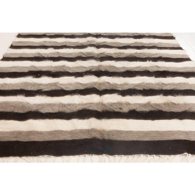 Early 21st Century Taurus Collection Modern Striped Goat Hair Rug by Doris Leslie Blau For Sale - Image 5 of 8