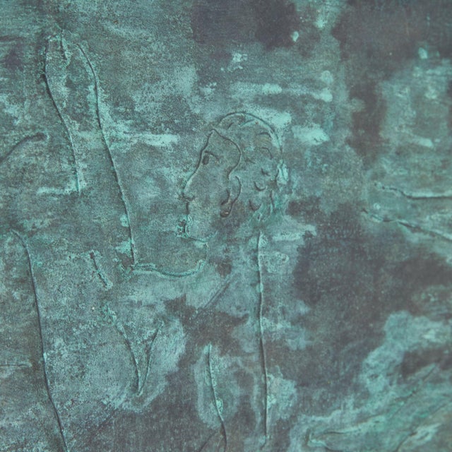 French Verdigris Bas-Relief Panel, 1970s For Sale - Image 9 of 11