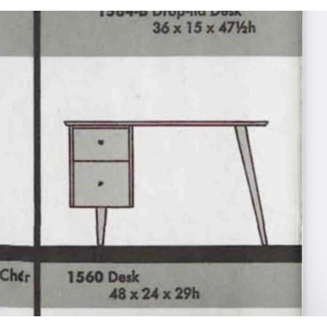 1950s 1950’s Paul McCobb Planner Group Desk for Winchendon - Solid Maple in Black Satin For Sale - Image 5 of 6