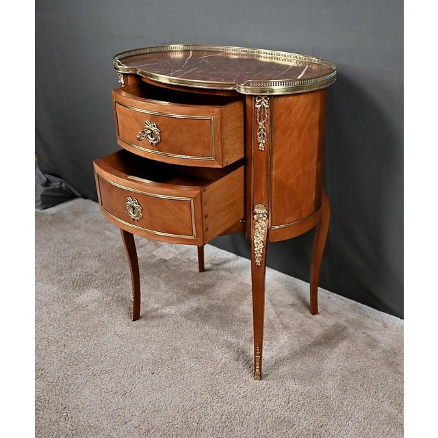Small Early 20th Century Transition Kidney-Shaped Mahogany Commode For Sale - Image 15 of 18