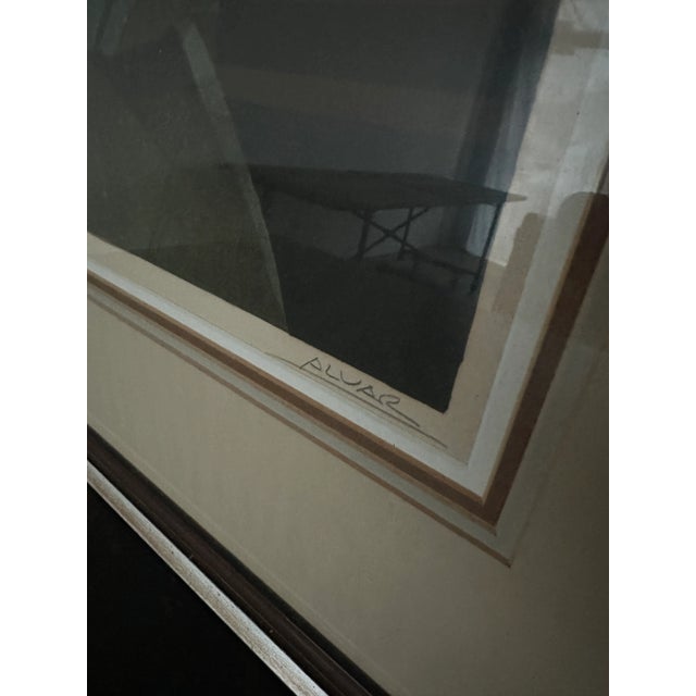 Printmaking Materials 1990s Sunol Alvar “Jeune Fille Et Colombo” Signed Limited Edition Lithograph - Framed For Sale - Image 7 of 7