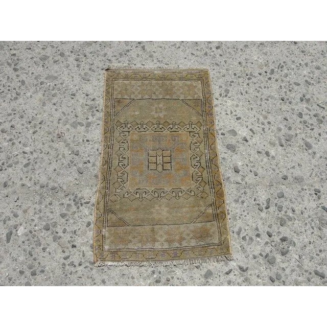 1990s Hand Wowen Wool Turkish Rug, Rug,Vintage Rug,Beatifull Color Combination Turkish Retro Rug, Home Decor 1'6" X 2'5", Ft For Sale - Image 5 of 11