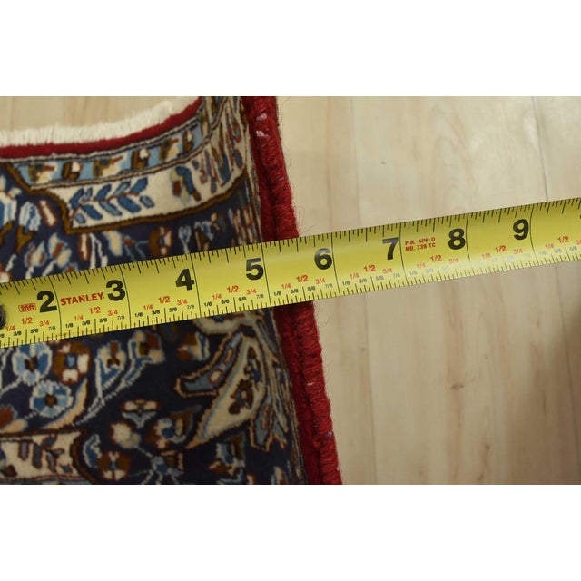 Kerman Rug 7’10” X 11’4” Red Wool Vintage Traditional Hand-Knotted Carpet For Sale - Image 13 of 15