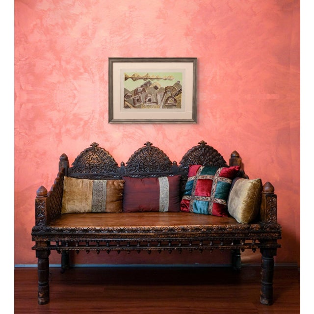 Eduard Bargheer, Village in the Desert, Color Lithograph For Sale - Image 4 of 5