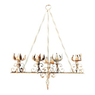 Medieval Style Iron Wall Torchiere For Sale