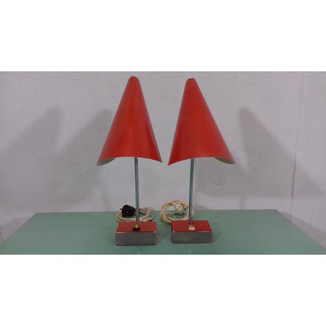 Metal Table Lamps by Josef Hůrka, Czechoslovakia, 1960s, Set of 2 For Sale - Image 7 of 10
