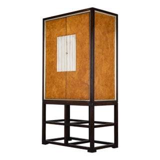Marseilles Cabinet in Karelian Birch & Walnut by Therien for Fournir Collections For Sale