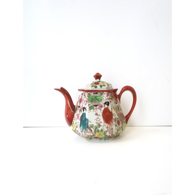 Japanese Porcelain Tea Coffee Set, Satsuma Art Nouveau Style, Mid-20th Century For Sale In New York - Image 6 of 14