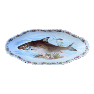Antique L. Straus & Sons (LS&S)Porcelain Fish Serving Platter Made in Carlsbad Austria