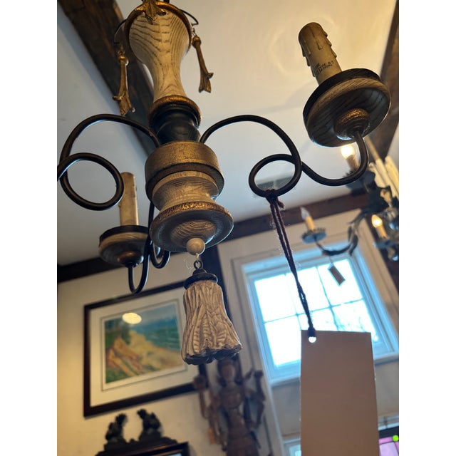 Vintage Style 3 Light Chandelier For Sale - Image 4 of 9