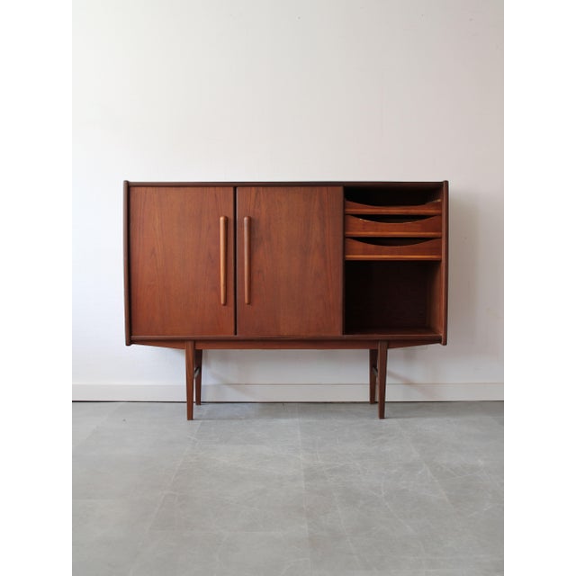 Vintage Danish Highboard in Teak, 1960s For Sale - Image 4 of 14