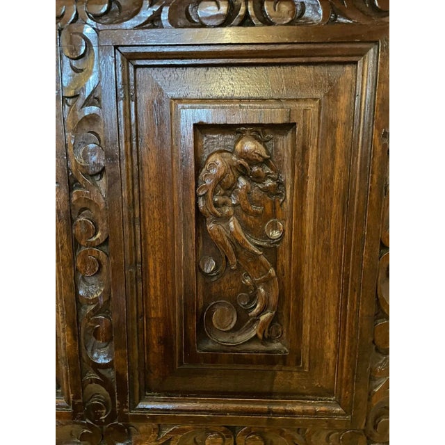 19th Century Italian Carved Walnut Side Cupboards, Set of 2 For Sale - Image 18 of 18
