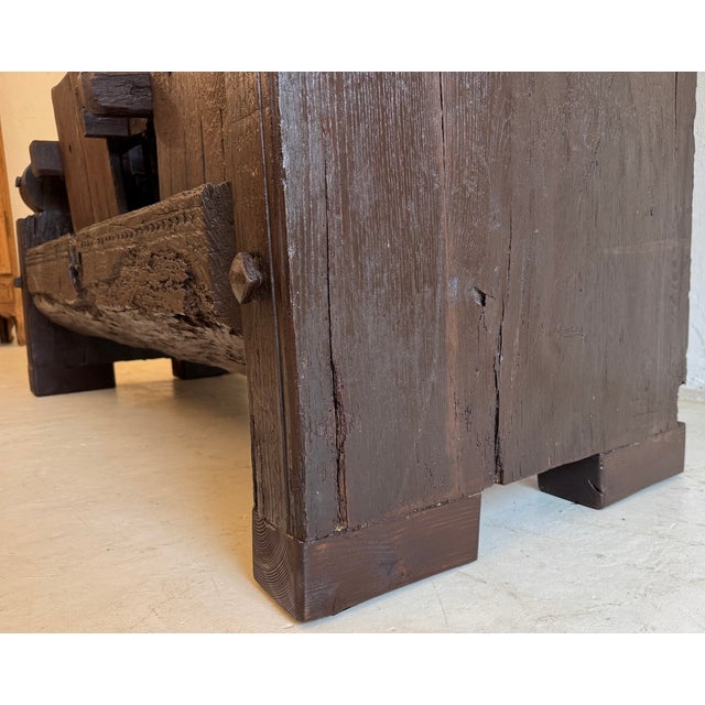 Large Antique Rustic Wine Press For Sale - Image 17 of 18