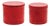 Red Metal Container with Lid (Set of 2) For Sale