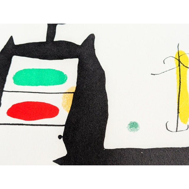 Joan Miro, Sleeping Under the Moon, 1976, Color Lithograph For Sale - Image 3 of 6