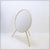 Round Tripod White-Washed Wood Floor Mirror For Sale - Image 12 of 12