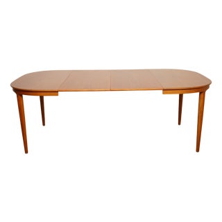 Vintage Round Dining Table in Teak, 1950s For Sale