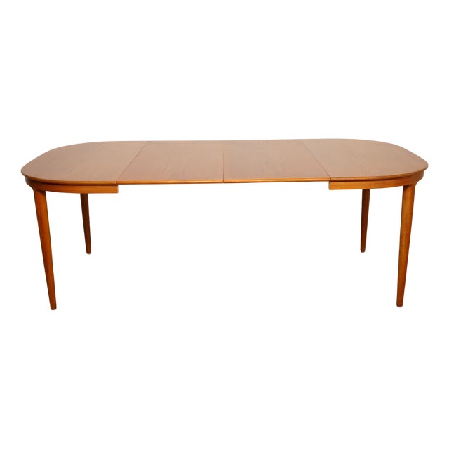 Vintage Round Dining Table in Teak, 1950s For Sale