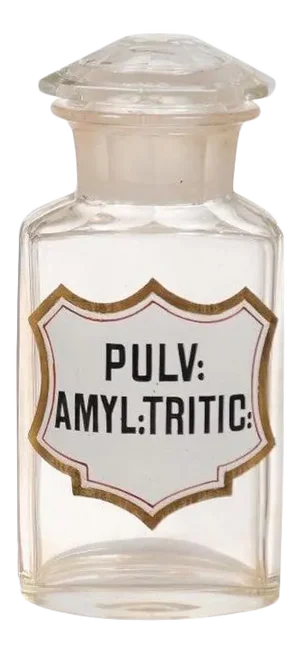 1840s French Louis-Philippe Period Glass Apothecary Jar with Latin Label