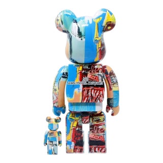 Basquiat Bearbrick Figure (400% & 100%) - Set of 2 For Sale
