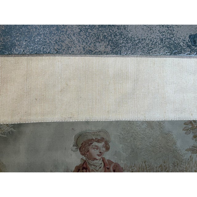 Textile Mid-19th Century French Figural Tapestry Depicting Children in Pastoral Landscape For Sale - Image 7 of 8