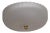 Vintage Ceiling Lamp with Frosted, Segmented Glass Shade on a Brass Mount, 1990s For Sale