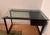 Modern Glass Table/Writing Desk From Restoration Hardware For Sale - Image 3 of 3