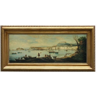 Naples, Posillipo School, Italian Landscape, 2004, Oil on Canvas, Framed For Sale