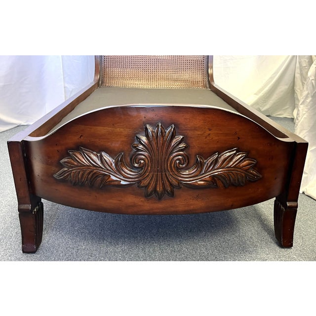 Tommy Bahama by Lexington Chaise Lounge With Double Cane Back and Ultrasuede Cushions For Sale - Image 9 of 12