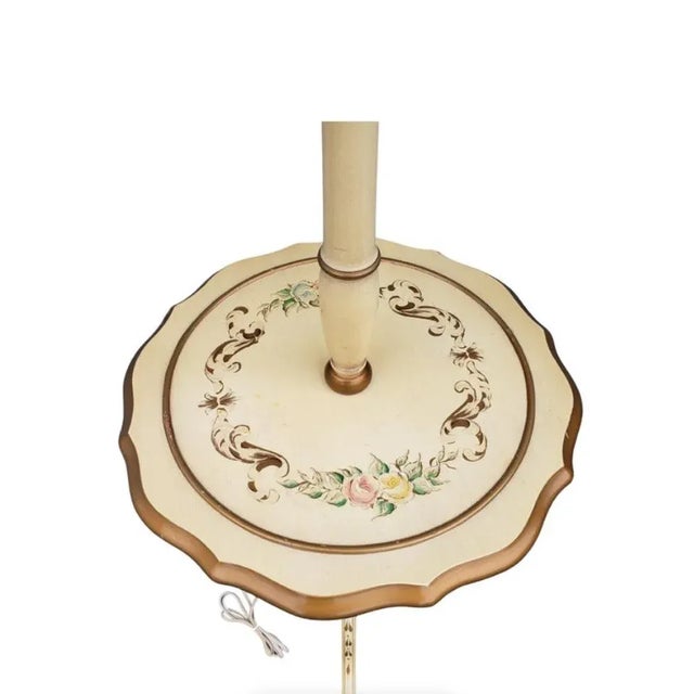 French Provincial Floor Lamp Table, Circa 1960s For Sale - Image 4 of 7