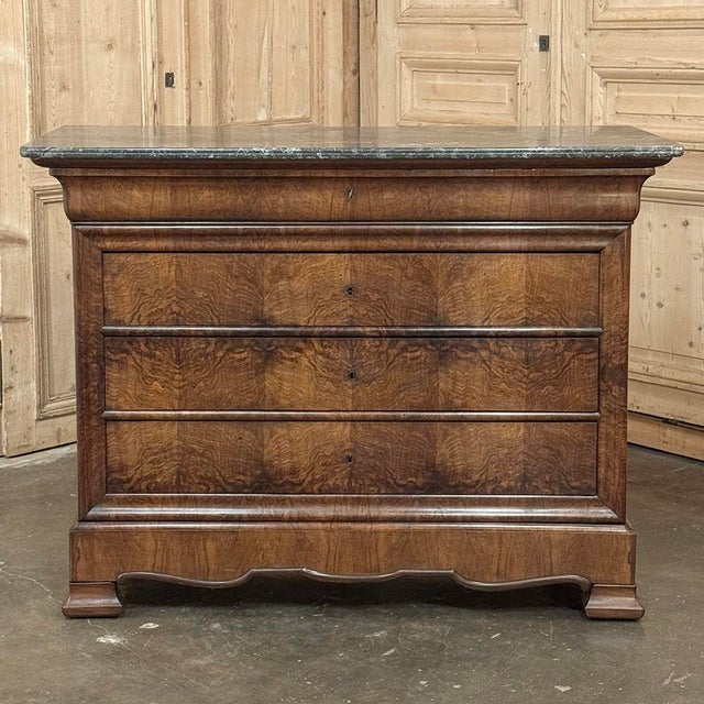 19th Century French Louis Philippe Marble Top Commode by Georges Guerin of Paris For Sale - Image 4 of 18