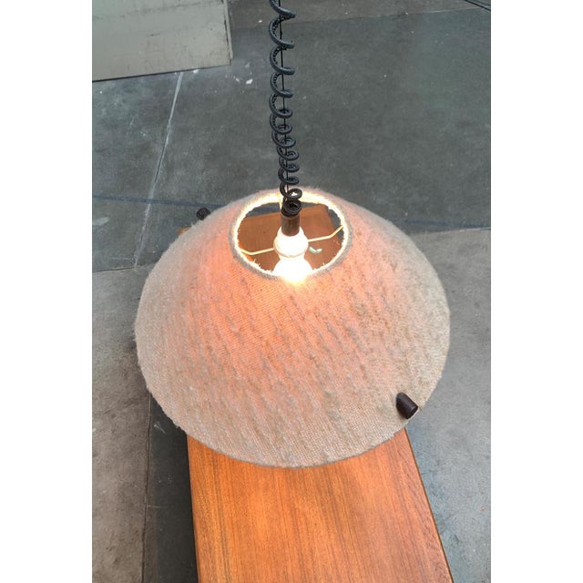Mid-Century Modern Mid-Century Wood and Wool Pendant Lamp, 1960s For Sale - Image 3 of 18