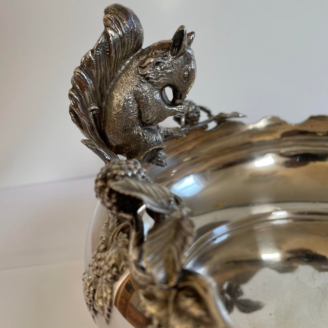 Figurative Antique E.G.Webster Silver Plate Squirrel Nut Dish For Sale - Image 3 of 9
