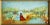 Vintage c.1960's/70's enamel on copper framed wall plate, depicting a beautiful little light and airy landscape with a...