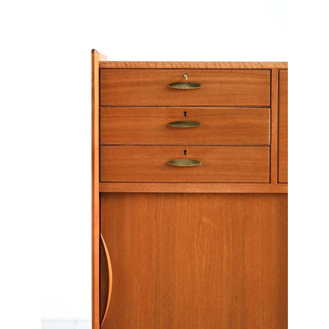 Danish Cabinet with Brass Handles, 1950s For Sale - Image 6 of 13
