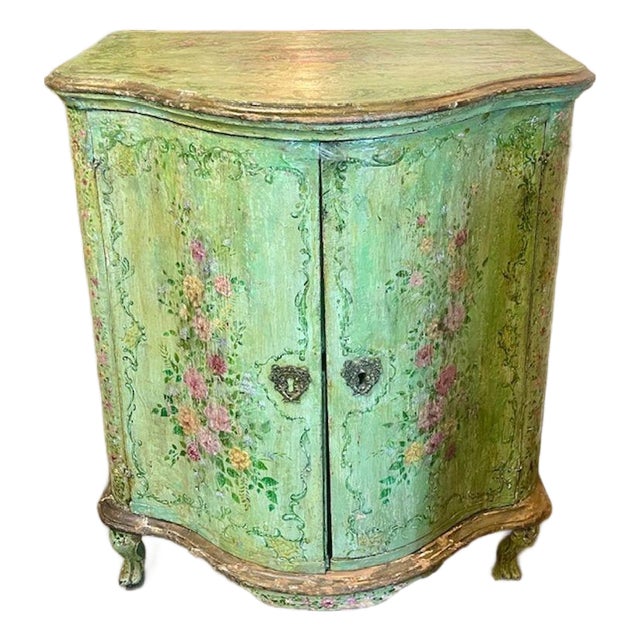 18th C. Italian Painted Side Cabinet For Sale