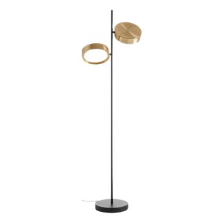 Anodic Brass Berlin 323 Floor Lamp with Glass by Christophe Pillet for Oluce For Sale