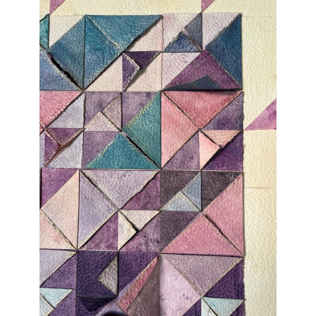 Metal 70's Postmodern Mixed Media Collage Wall Art by British Artist Carol Owen For Sale - Image 7 of 13