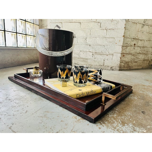 1970s Postmodern Brown Lucite Ice Bucket For Sale - Image 11 of 12