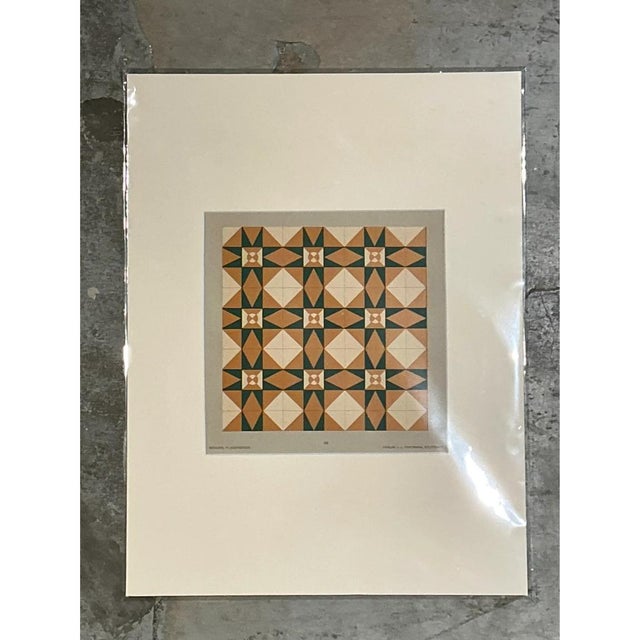Vintage Mosaic Tile Sample Serigraph For Sale - Image 4 of 12