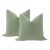 22" Eucalyptus Mohair Velvet Pillows - a Pair For Sale