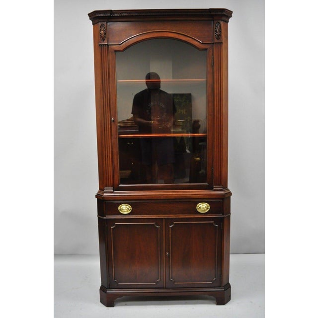 Drexel New Hampton Court Mahogany Glass Door Corner China ...