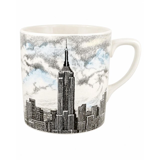 Mid 20th Century Vintage Johnson Brothers Empire State Building Nyc Demitasse Cup & Saucer For Sale - Image 5 of 8