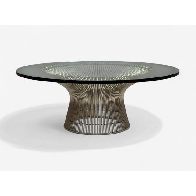 Warren Platner, Steel, Glass, Coffee Table, United States, 21st C. A later rendition of Warren Planter's famous chromed...